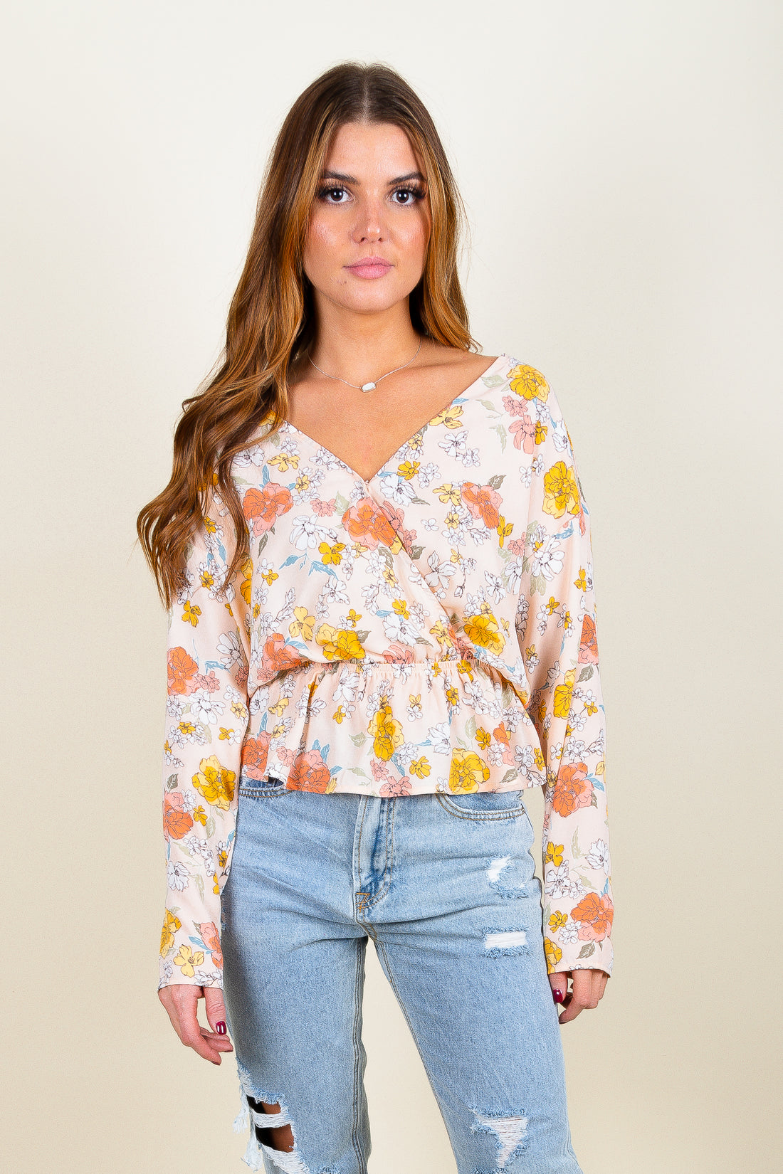 Sweet Promises Floral Peplum Top