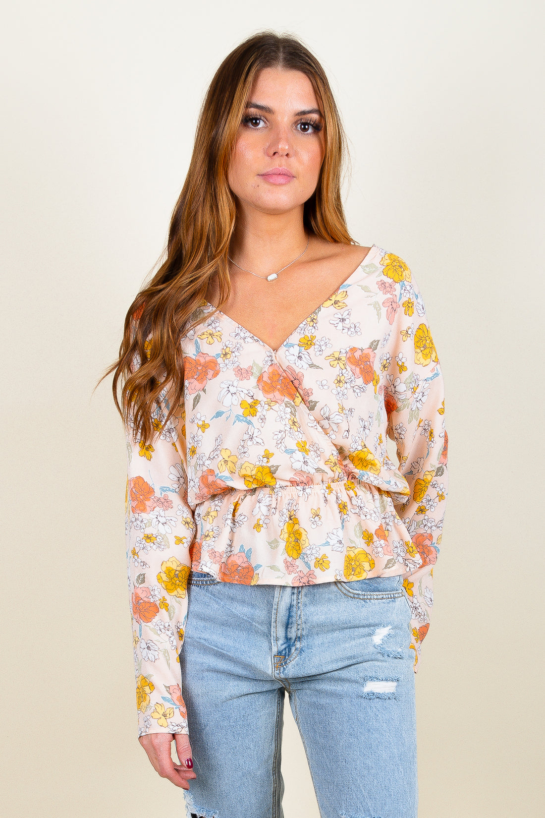 Sweet Promises Floral Peplum Top