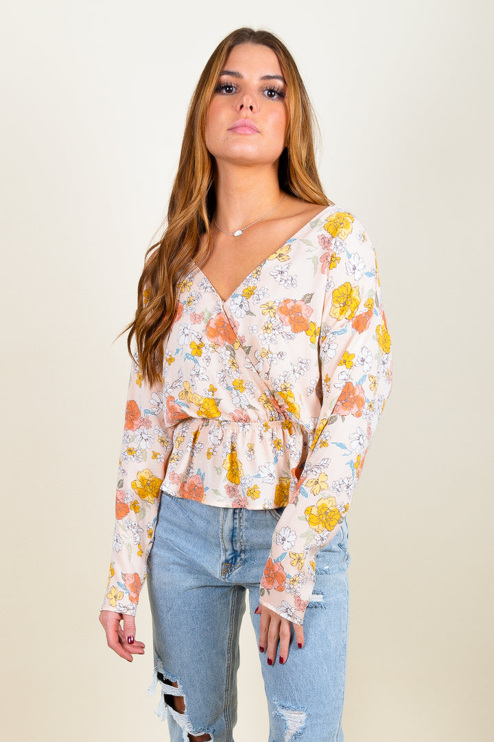 Sweet Promises Floral Peplum Top