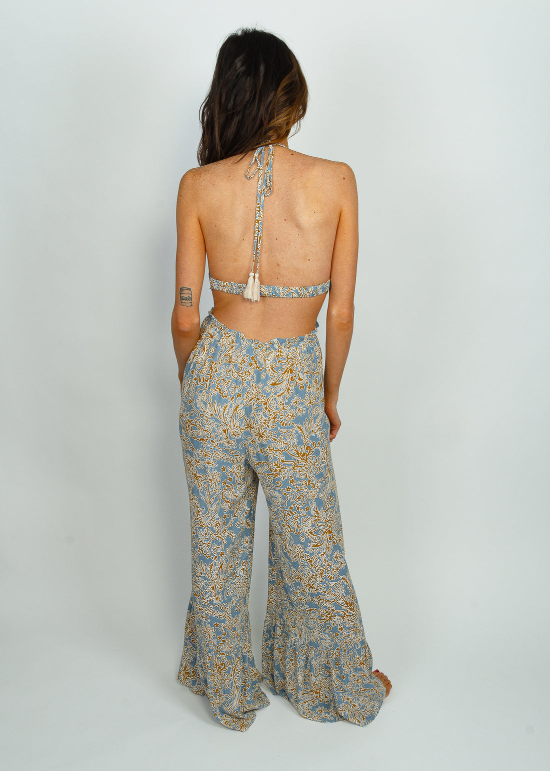 Timing Is Everything Open Back  Wide Leg Jumpsuit