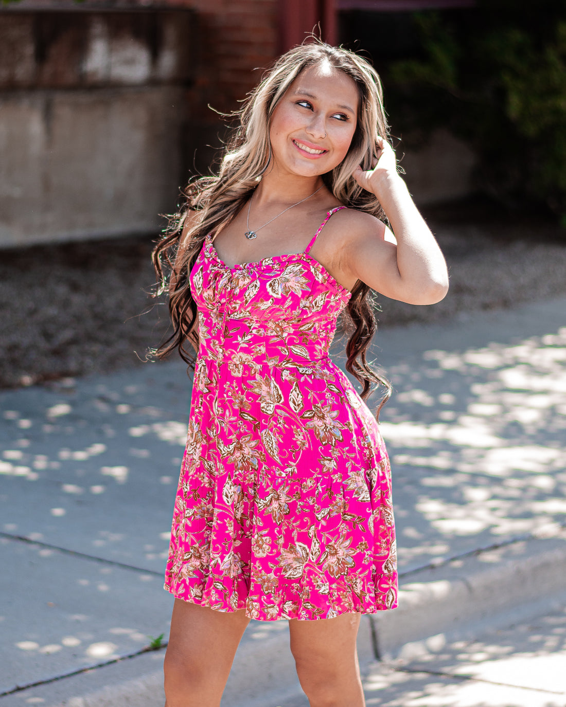 Margs In Malibu Floral Mini Dress