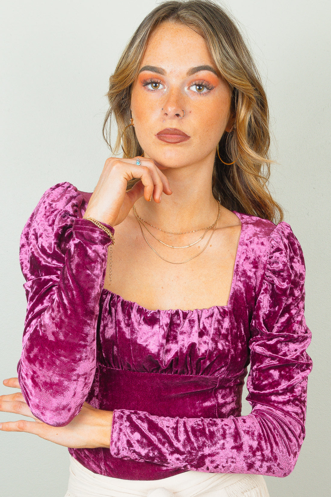 Luxe Crushed Velvet Top