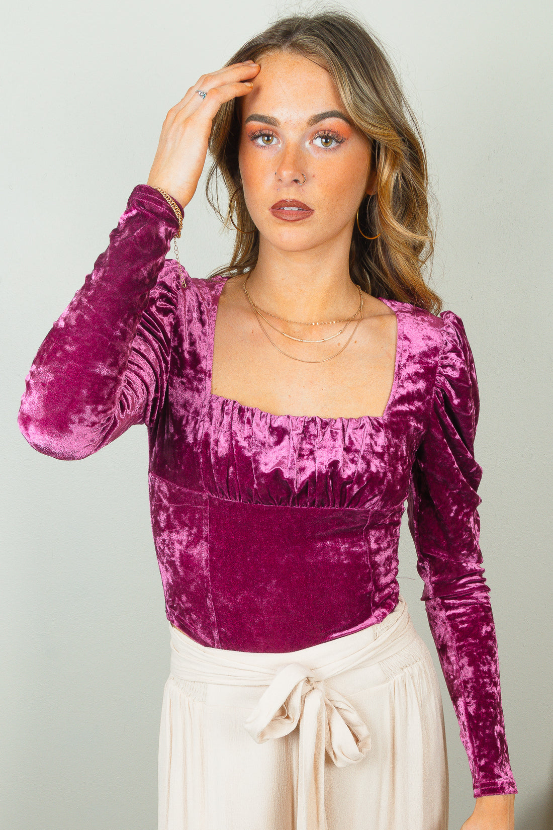 Luxe Crushed Velvet Top