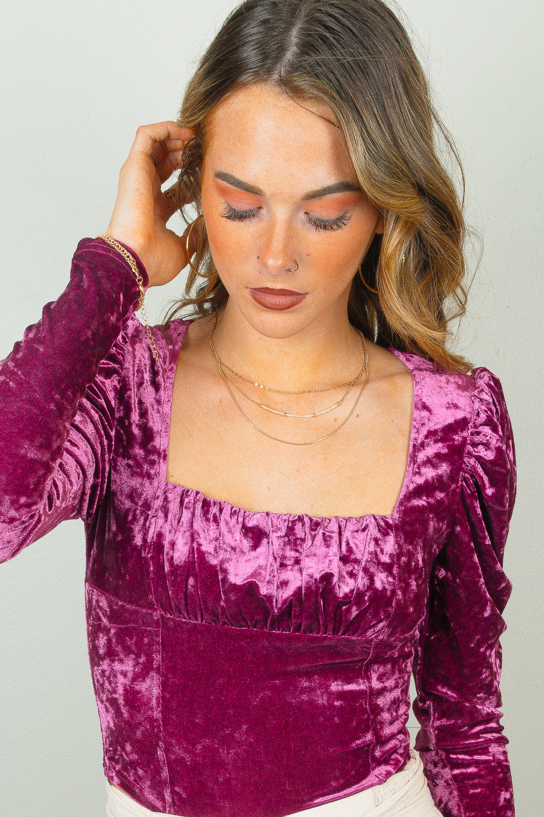 Luxe Crushed Velvet Top