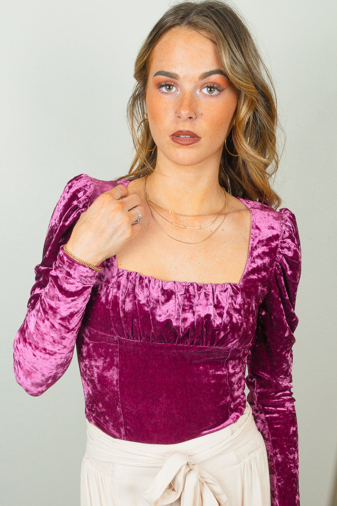 Luxe Crushed Velvet Top