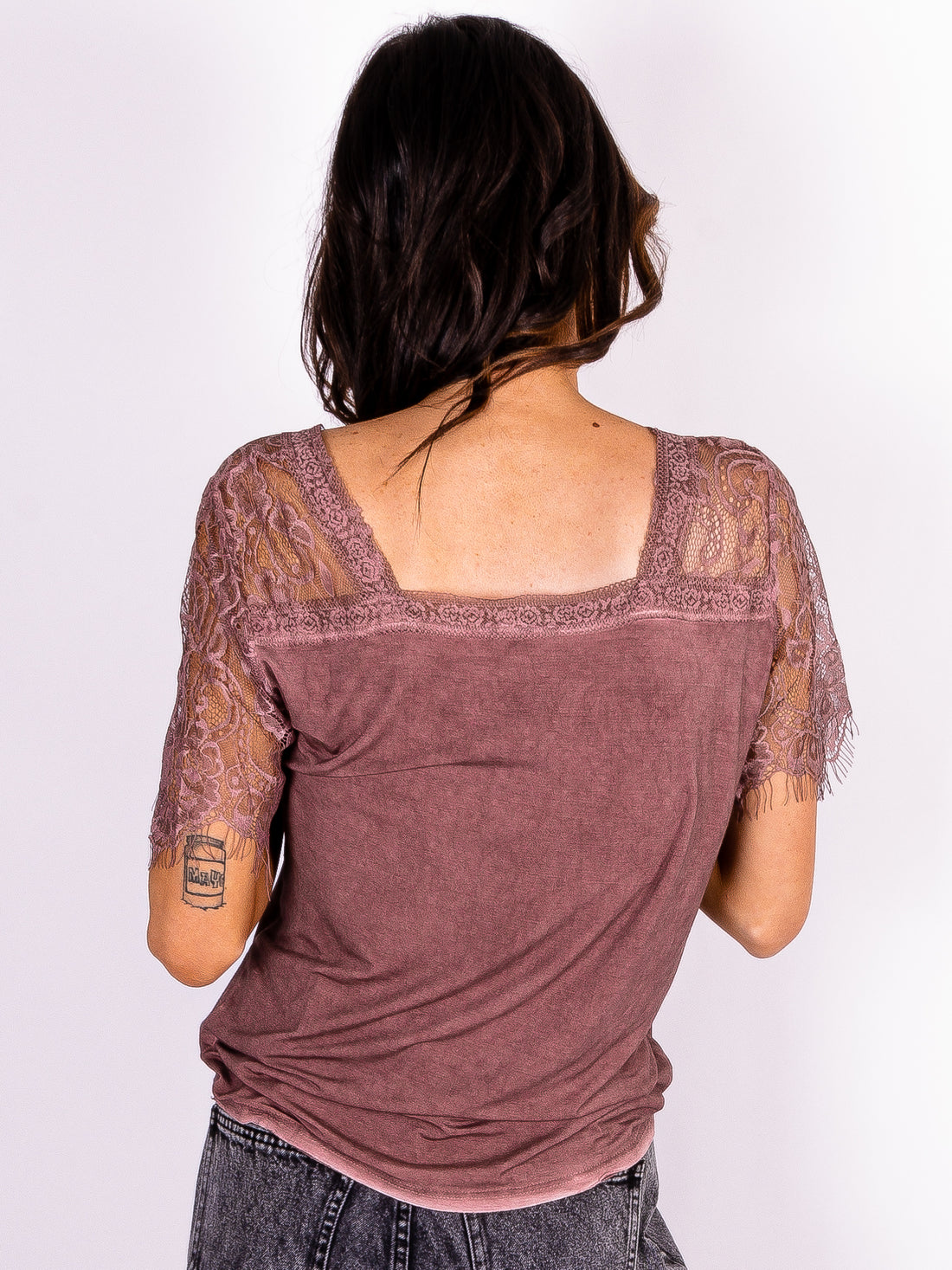 Wendy Lace Detail V-Neck Top