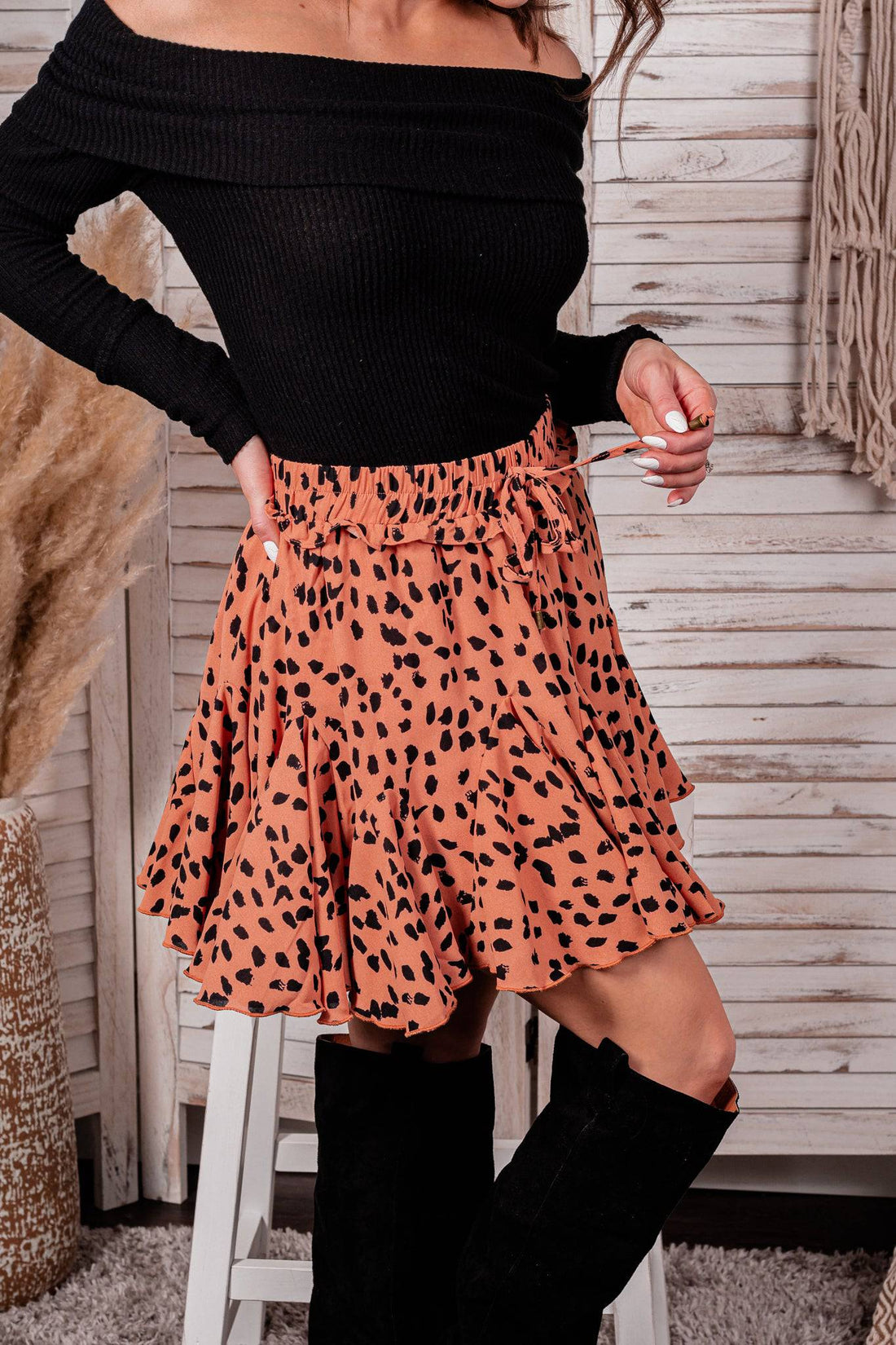 Cooler Than You Leopard Skirt